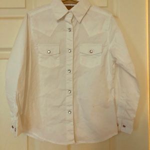 Wrangler girls pearl snap shirt